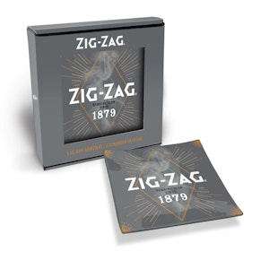 Zig Zag - Ashtray- Zig Zag Shatter Resistant Glass Smokey