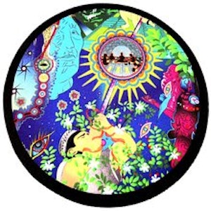 The Smoke and Leaf - 6" Mandala Round Dab Mat