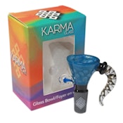 Blue Karma Glass Bowl 14mm Honeycomb, Black Joint