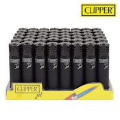 Round Jet Flame Soft Black Lighter - Clipper