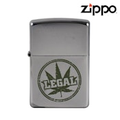 Zippo lighter legal stamp chrome