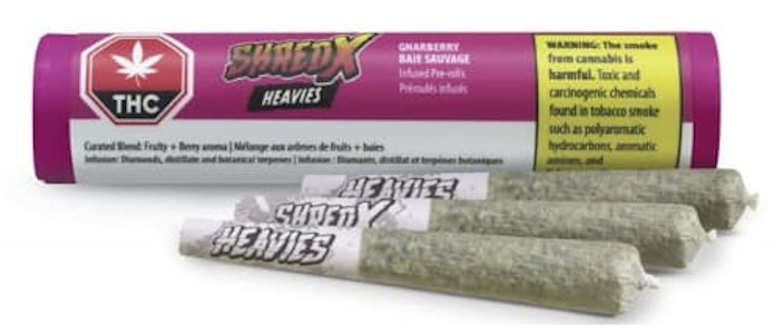 SHRED X - Gnarberry Heavies 3 x 0.5g Infused Pre-Rolls by Shred X