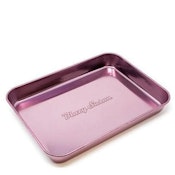 Rolling Tray - Blazy Susan Stainless Steel - Pink