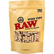 Pre-Rolled Wide Unbleached Tips (Raw)