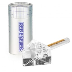 Red Eye Tek  - 4.5" Infinity Bowl Triangle Hand Pipe - Sapphire Blue