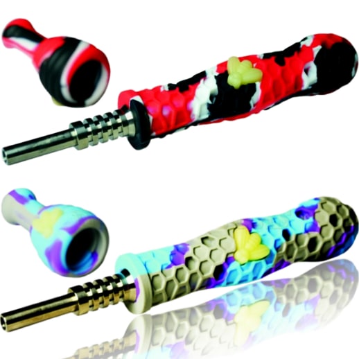 Nectar Collector- Silicone w/ cap - 6.5"