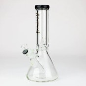 12" SPARK 9 mm glass beaker water bong Black