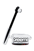Preemo Glass Dabber and Dish Set - Black
