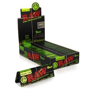 Maq Distributors  - Raw black organic 1  1/4 rolling papers