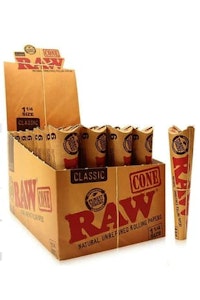 RAW - RAW Natural Pre-Rolled Cone 1 1/4" (6-Pack)