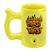 Yellow Roast & Toast Pipe Mug with Flame