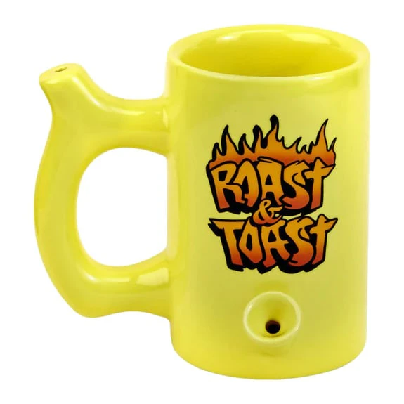 One Wholesale - Yellow Roast & Toast Pipe Mug with Flame Main Image