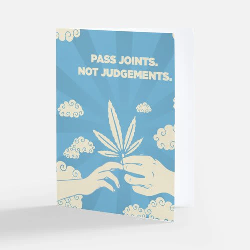 Minerva - Pass Joints. Not Judgements. Greeting Cards Main Image