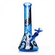Sapphire Blue  Octopus Beaker Base Water Pipe