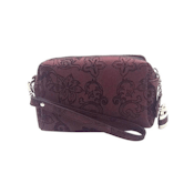 Burgundy Jenny Floral Smell Proof Clutch - Bags