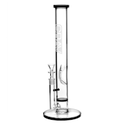 Black Straight Tube with Honeycomb perc - Grav Labs