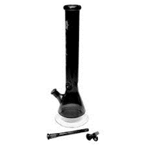 Humble and Fume - Black Full Colour Beaker Bong with Window - Hoss Glass