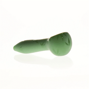 RGR - Frosted Green Weed Leaf - Glass Pipe