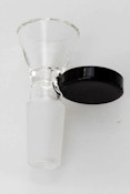 Glass Bowl 14mm with round handle - Black