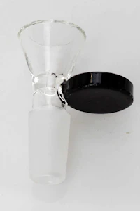 One Wholesale - Glass Bowl 14mm with round handle - Black