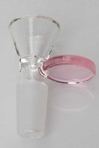 One Wholesale - Glass Bowl 14mm with round handle - Pink