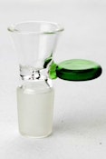 Glass Bowl 14mm with round handle - Green