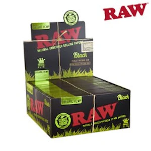 RAW - RAW BLACK ORGANIC KING SIZE SLIM ROLLING PAPERS