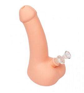 LIT SILICONE - 9" Head Honcho Water Pipe- Peach