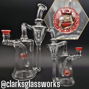 Clarks Glassworks - Red Blizzard with Morty