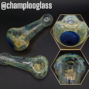 Champloo Spoon Pipe - Silver Fume Over Jet black