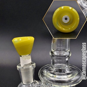 Cannascape Glass - Single Hole Slide - Lemon Twist
