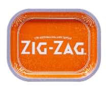 Zig Zag Metal Rolling Tray - Large - Orange