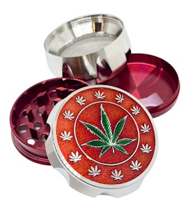 NoName - Medium Weed Leaf 4-Piece Grinder - Red