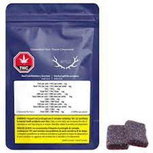 WYLD - WYLD Real Fruit Elderberry Indica 2x5:2.5mg THC:CBN