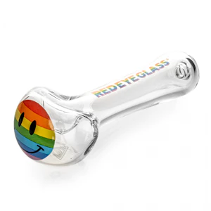 Red Eye Glass  - 4.5" HAPPY PRIDE SPOON PIPE