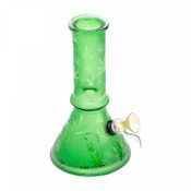 Retro Glass 8" Etched Multi Leaf Beaker