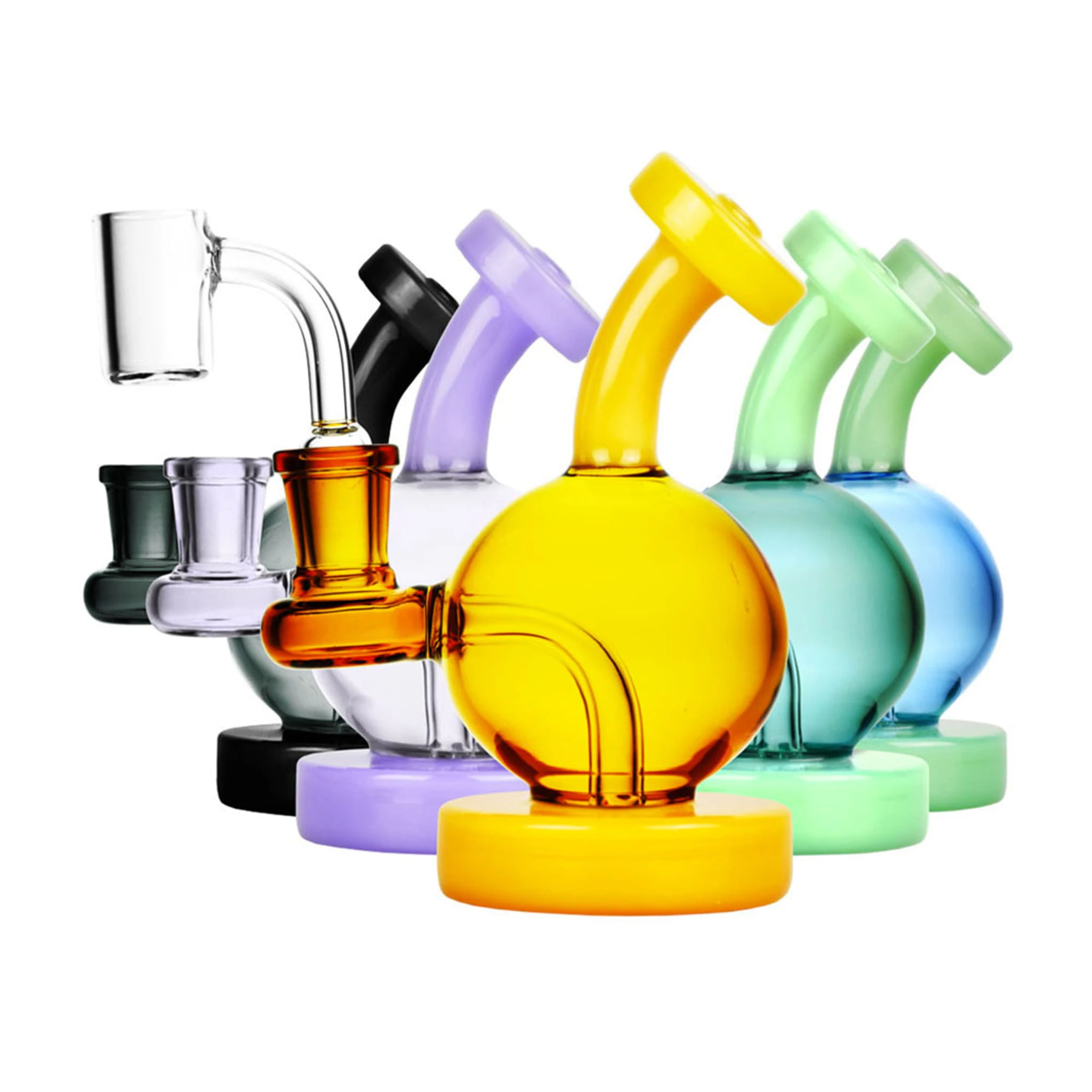 HUMBLE + FUME - Pulsar 5" Duality Sphere Mini Rig w/ Banger, Assorted Colors PU WP293 Main Image
