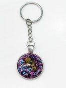 Bud Kitten Cotton Candy Round Keychain