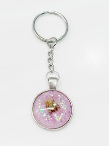 Bud Kitten - Bud Kitten Light Pink Round Keychain