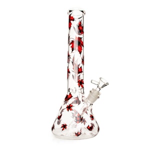 Red Eye Glass - Red Eye Glass - Maple Leaf 15" Water Pipe