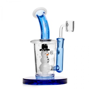 West Coast Gifts - Red Eye Glass 8" Tall Snowman Bubbler