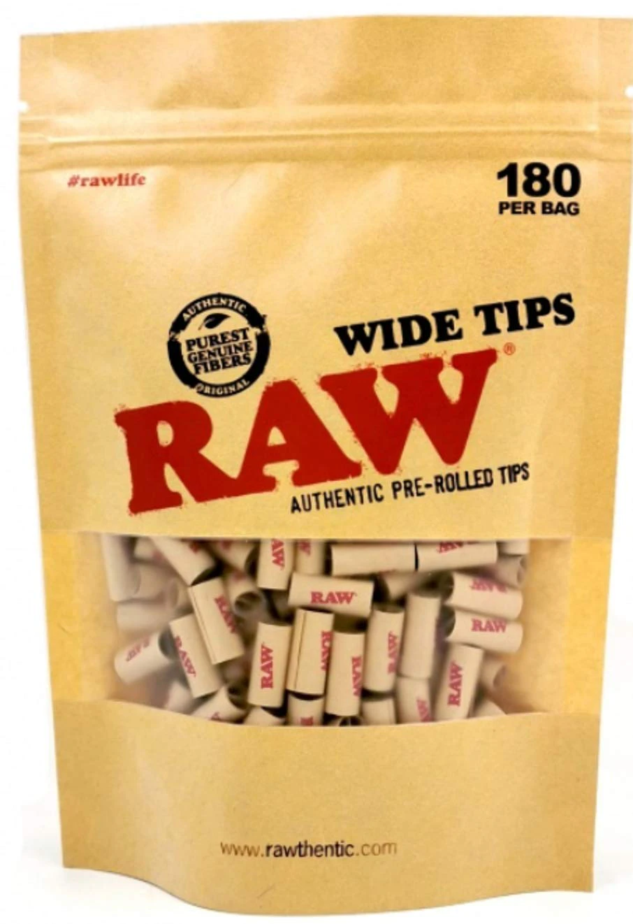 RAW - Pre-Rolled Tips - Wide - 180 per bag Main Image