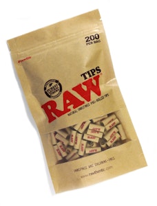 RAW - PRE-ROLLED TIPS - REGULAR - 200 PER PACK