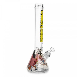 Cheech & Chong Glass - 15" 7MM THICK BLOAT ON BEAKER