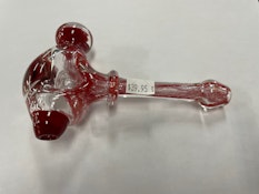 Large Linework Glass Pipe - Red