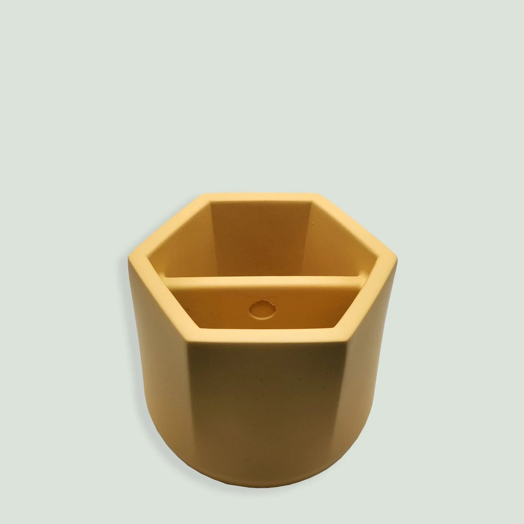 Malua Concrete Storage Jar / BRNT - Yellow