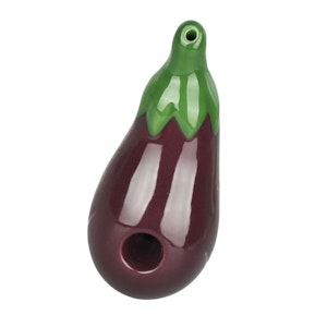 Humble+Fume - Art of Smoke Eggplant Pipe w/Pattern Bag