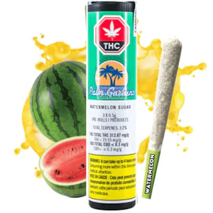 Palm Gardens Cannabis Company - Watermelon Sugar 3 x 0.5g Infused Pre-Rolls