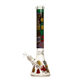 Yolo Cannabis - Managment Corp - 18" 7mm Arsenal Cartoon Glass Beaker