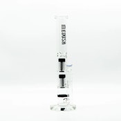 Bong- Medusa 14"/5mm Straight Tube W/Honeycomb & 2X 6 Arms Perc- Black
